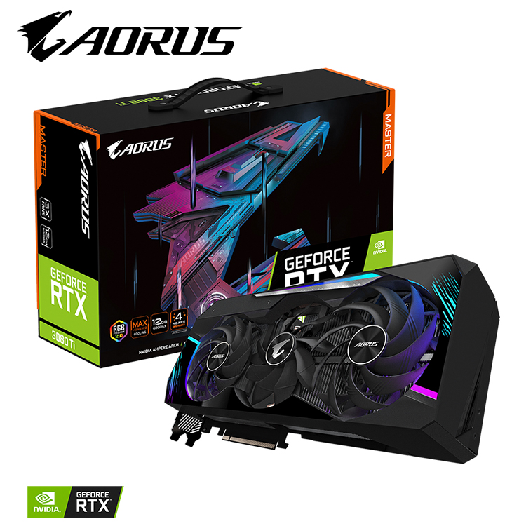 中古 GIGABYTE RTX 3080Ti AORUS MASTER 12G GIGABYTE AORUS RTX 3080TI MASTER 12G LHR中古ゲーミンググラフィック