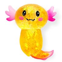 Мягкая резиновая игрушка-аксолотль для снятия тревоги, медленно восстанавливающая форму, с блестками, для снятия стресса, для сидячей позы