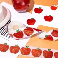 Étiquettes adhésives autocollantes colorées pour fruits, scellage laser, imperméables, découpées à la forme, rondes, personnalisées, en papier kraft résistant