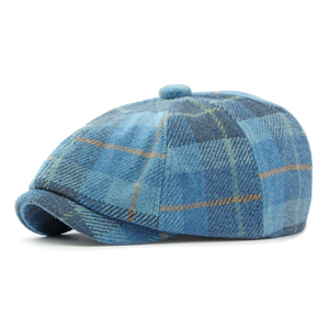 Vente en gros de chapeau de gavroche vintage pour hommes casquette de lierre à carreaux chapeau béret à la mode casquette de gavroche pour hommes femmes unisexe - Product Image 4
