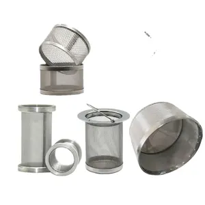 New 304 316L Stainless Steel round Hole Perforated Basket Wire Mesh Barrel Cartridge Filter Elements No Warranty Available