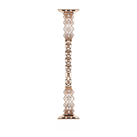 Pulsera de Moda con Perlas y Correa Metálica Hueca para Apple Watch iWatch 11ª generación 10/9/8/7/Ultra/SE