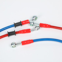 Tuyau d'huile de frein d'usine Ligne PTFE Tuyau d'huile de frein en acier inoxydable Diamètre du trou 10mm Câble de frein de moto