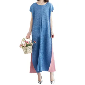 New Arrival African Casual Dresses Plus Size Pleated Dress For Lady