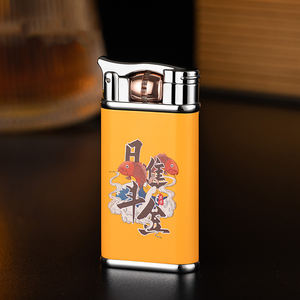 Encendedores de Gas de Metal grabados personalizados, accesorios para fumar a prueba de viento de arco, inimitables para regalos de negocios al aire libre - Product Image 5