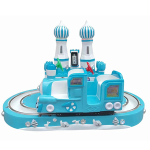 เครื่องเล่นเกมแบบหยอดเหรียญสำหรับเด็กสนามเด็กเล่นรถไฟฟ้าขนาดเล็กสีชมพู - Product Image 3