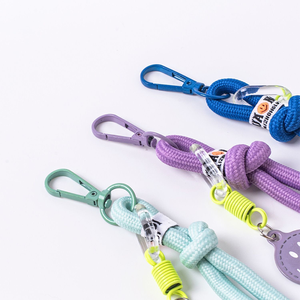 Tùy Chỉnh Smiley Keychain Paracord Dây Buộc Nylon Bện Dây Buộc Quần Áo Phụ Kiện Với Biểu Tượng Tùy Chỉnh - Product Image 3