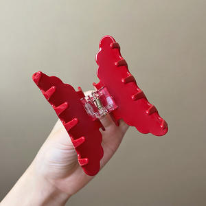 QianJin logotipo personalizado acetato pinzas para el cabello DISEÑO DE Color sólido mujeres moda accesorios para el cabello - Product Image 5