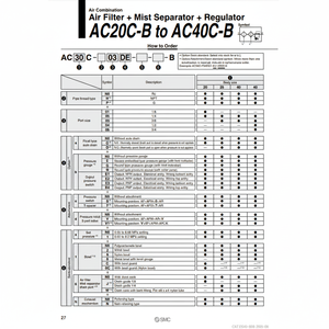 SMC Pneumatics Air Combinaison AC40C-04DG-V-8-B Pièces Pneumatiques - Product Image 1