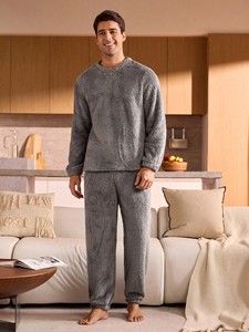Vêtements de détente confortables pour hommes, vêtements décontractés à la mode, <span class=keywords><strong>pyjamas</strong></span> d'hiver <span class=keywords><strong>pas</strong></span> chers - Product Image 3