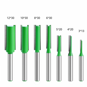 <span class=keywords><strong>Fraise</strong></span> droite à une dent durable en acier rapide, revêtement AlTiN, lame à changement rapide, pour le travail du bois et le bricolage, lot de 7 pièces de différentes tailles - Product Image 1