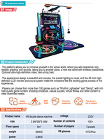 Machine de jeu d'arcade simulateur de danse VR d'intérieur à monnayeur pour 2 joueurs pour centre commercial en plastique