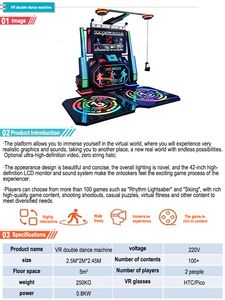 Máquina de Juego Arcade de Simulador de Baile <span class=keywords><strong>VR</strong></span> para 2 Jugadores, Operada con Monedas, para Interiores, Material Plástico, para Centros Comerciales - Product Image 5
