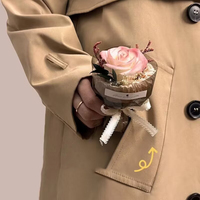 Diffuseur de parfum portable pour véhicule, fleurs de savon à la rose éternelle, bouquet de fleurs séchées, décoration pour voiture