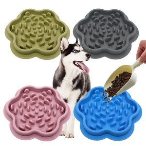 Tapis de gamelle pour animaux de compagnie en silicone durable gravé au laser, antidérapant, anti-glouton, pour l'alimentation lente des chiens - Product Image 2