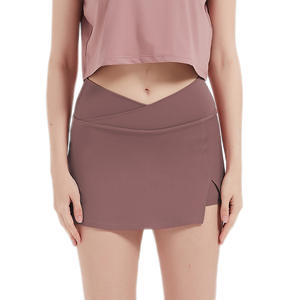 Aoyema 2024 moda donna con taglio a V nuovo due pezzi con tasche a vita alta su misura abito da Golf sportivo gonne Fitness 2 in 1 - Product Image 5