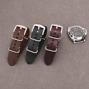 Correas de reloj largas hechas a mano de cuero genuino de cera de aceite italiano 1 pieza correa de reloj - Product Image 6