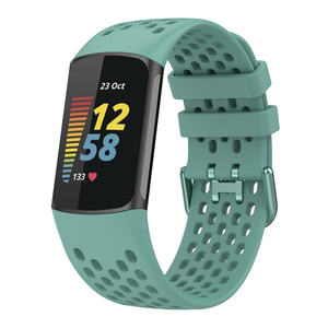 Correa de Reloj Inteligente Transpirable de Goma para <span class=keywords><strong>Fitbit</strong></span> Charge 5, Accesorio Deportivo, Correas de Silicona - Product Image 6