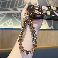Porte-clés en cristal perlé, accessoires féminins exquis haut de gamme, pendentif DIY pour couple, décoration suspendue