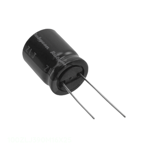 ตัวเก็บประจุแบบ Through Hole รุ่น Original CAP ALUM 390UF 20% 100V RADIAL 100ZLJ390M16X25 390 ยูเอฟ - Product Image 1