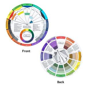 Cercle chromatique de mélange des couleurs, <span class=keywords><strong>carte</strong></span> de couleur ronde professionnelle en papier pour le mélange des couleurs de maquillage permanent - Product Image 1