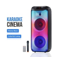 Altavoz de Karaoke GY-5046 para Exteriores, Altavoz Portátil Dual de 6.5 Pulgadas con Micrófono, Bafle Bluetooth, Haut-Parleur avec Micro
