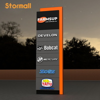 Columna de Señalización LED Rectangular Independiente para el Distrito Comercial Central, Materiales Personalizables, Retroiluminada, con Mensajes de Orientación
