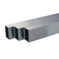 Tube carré en aluminium 6063 T5 / T6, coin plat, 25x25, tube rectangulaire blanc