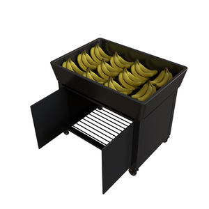 Contenedor de Exhibición Refrigerado con Ruedas Inferiores de Alta Capacidad, Almacenamiento Inferior, Revestimiento Metálico en Resina, Conservación de Calor - Product Image 4