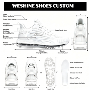 Zapatillas ligeras con tejido Fly Weave, amortiguación de aire, antideslizantes, con cordones, transpirables, para correr al aire libre. - Product Image 1