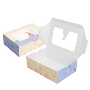 Scatole per <span class=keywords><strong>Pasticceria</strong></span> Personalizzate con Logo Stampato, Confezioni per Alimenti, Scatole per <span class=keywords><strong>Biscotti</strong></span> e Ciambelle con Finestra - Product Image 2