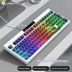 Silent RGB Backlit 3 Modes Wireless Bluetooth <b>Keyboard</b> Cute Design For Girls Office Work E-sports Laptop Computer <b>Keyboard</b> - Product Image 4