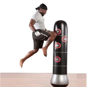 Saco de boxeo inflable de PVC para niños, 0,32mm, para jugar con bomba de aire de pie