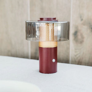 Table Lamp Retro Walnut Wood Color E27 LED <b>Bulb</b> Base Switch Control Eco-Friendly Indoor Lighting Fixture - Product Image 3
