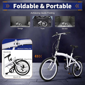 Vélo pliant romantique de 20 pouces vente directe en Europe kits de conversion de vélo de ville 7 vitesses ville - Product Image 4