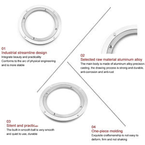 저소음 알루미늄 8 12 <span class=keywords><strong>24</strong></span> 인치 게으른 수잔 베어링 테이블 - Product Image 6