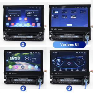 تعزيز الكهربائية قابل للسحب شاشة مشغل ديفيدي العالمي نموذج 1din الروبوت 12 سيارة راديو - Product Image 4