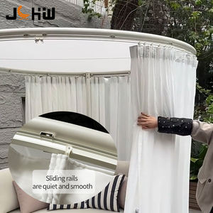 Lujo Resort Hotel Playa Patio Dosel al aire libre Muebles Piscina <span class=keywords><strong>Cama</strong></span> de salón ajustable Aluminio Jardín moderno Daybed con cortina - Product Image 3