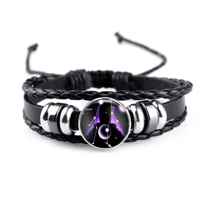 Bracelet <span class=keywords><strong>Couple</strong></span> Homme et Femme en Cuir Tressé Corde à la Main Réglable Luminescent - Product Image 1