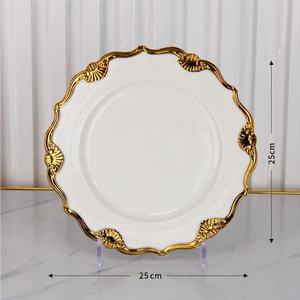Round Plates Gift Box Party <b>Ceramic</b> Plate <b>Dish</b> Gold Edged Porcelain Luxury Hot Selling European Party Decorations Dinner Plate - Product Image 3