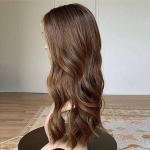 <span class=keywords><strong>Peluca</strong></span> de Cabello Europeo 100% con Base de Encaje, Forro de Seda, HD, Marrón Balayage, Nudo Único, <span class=keywords><strong>Peluca</strong></span> con Frente de Encaje para Mujeres con Pérdida de Cabello - Product Image 5