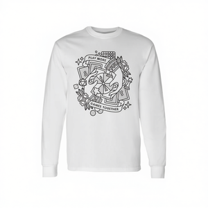 Camiseta de manga larga unisex para adultos con cuello redondo y diseño promocional: Juega más juegos en conjunto - Product Image 2