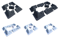 Résistant aux UV installation facile haute résistance durable 4 pièces 5 pièces 6 pièces 7 pièces supports de montage solaires ABS pour panneaux solaires