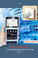 Herramientas Portátiles para Técnicos de Redes, Localizador de Fallas de Cable I-POOK RJ11 y RJ45 PK655C+ con Pantalla LCD, Protección IP65