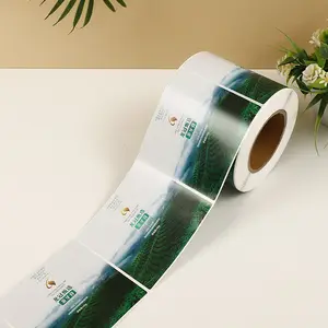 Custom Printed Waterproof Vinyl Roll Adhesive Labels Logo Label Sticker for Packaging