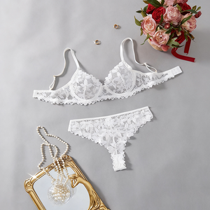 Damen Dessous Set Sexy Spitze BH Set Push-up Unterwäsche Slips Damen Bra lette BH und Höschen Set - Product Image 1