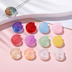 Summer Macaron Colored Snail Glass Spacer <b>Beads</b> For Bracelet Making DIY Jewelry Accessories Irregular Shape Crystal Lampwork - Product Image 4