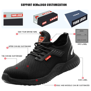 Ventes directes d'usine Anti Smash Anti-dérapant Bout en acier Respirant Anti-Impact <span class=keywords><strong>Chaussures</strong></span> de sécurité décontractées en caoutchouc de protection - Product Image 4