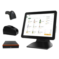 Terminal de point de vente (TPV) tout-en-un 17 pouces pour supermarché, 8 Go 256 Go, avec scanner, imprimante de reçus, interface VGA, série professionnelle, garantie 3 ans