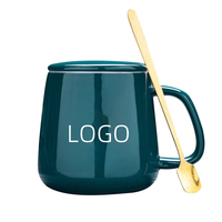 Tasse en céramique en forme de ventre de bureau avec logo personnalisé cadeau créatif pour la retraite Tazas chaudes au lait pour petit déjeuner tasse en céramique avec cuillère et couvercle